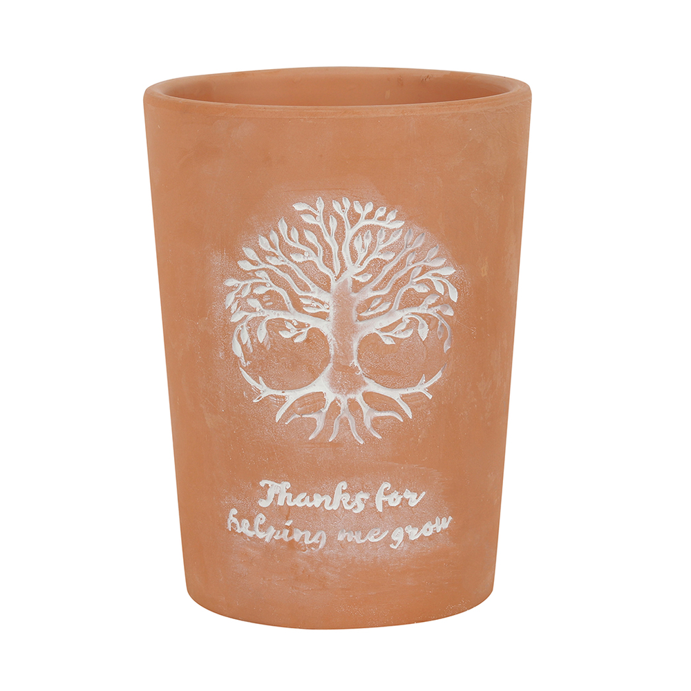 Tree of Life Terracotta Plant Pot