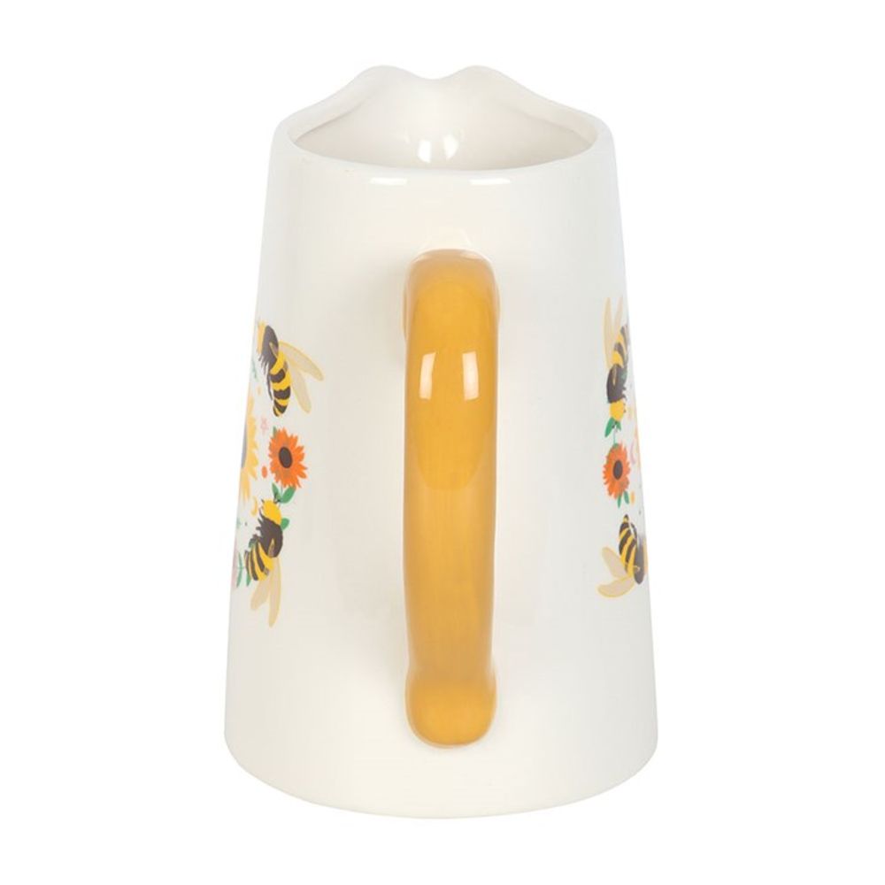 Summer Bee and Sunflower Ceramic Flower Jug