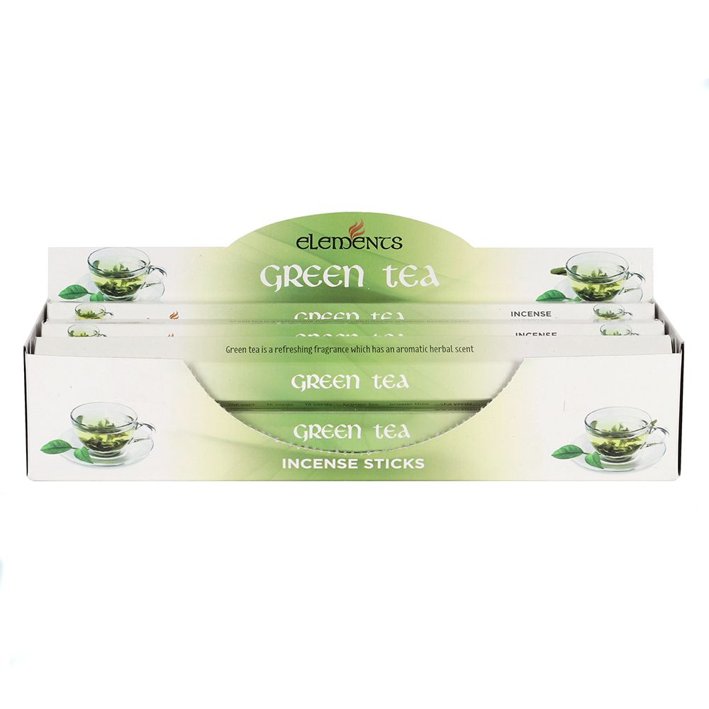 Set of 6 Packets of Elements Green Tea Incense Sticks