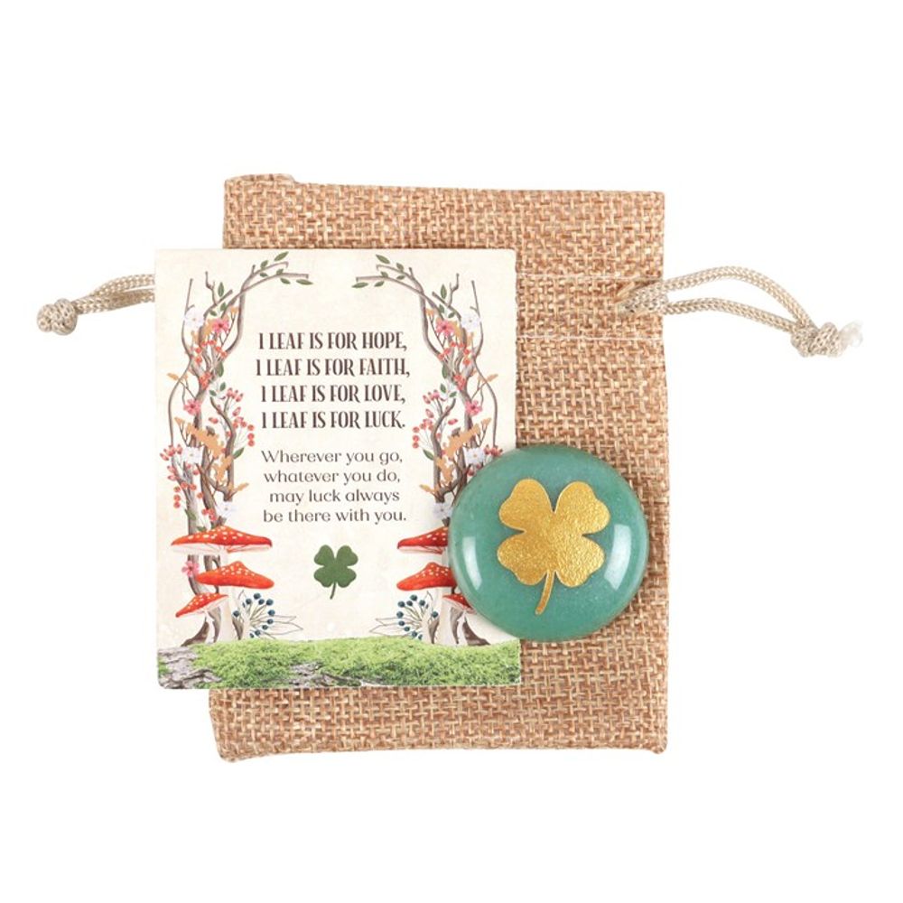 Set of 24 Lucky Clover Sentiment Stones