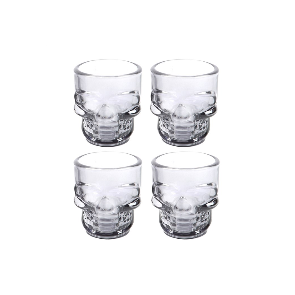 Set of 4 Skull Shot Glasses