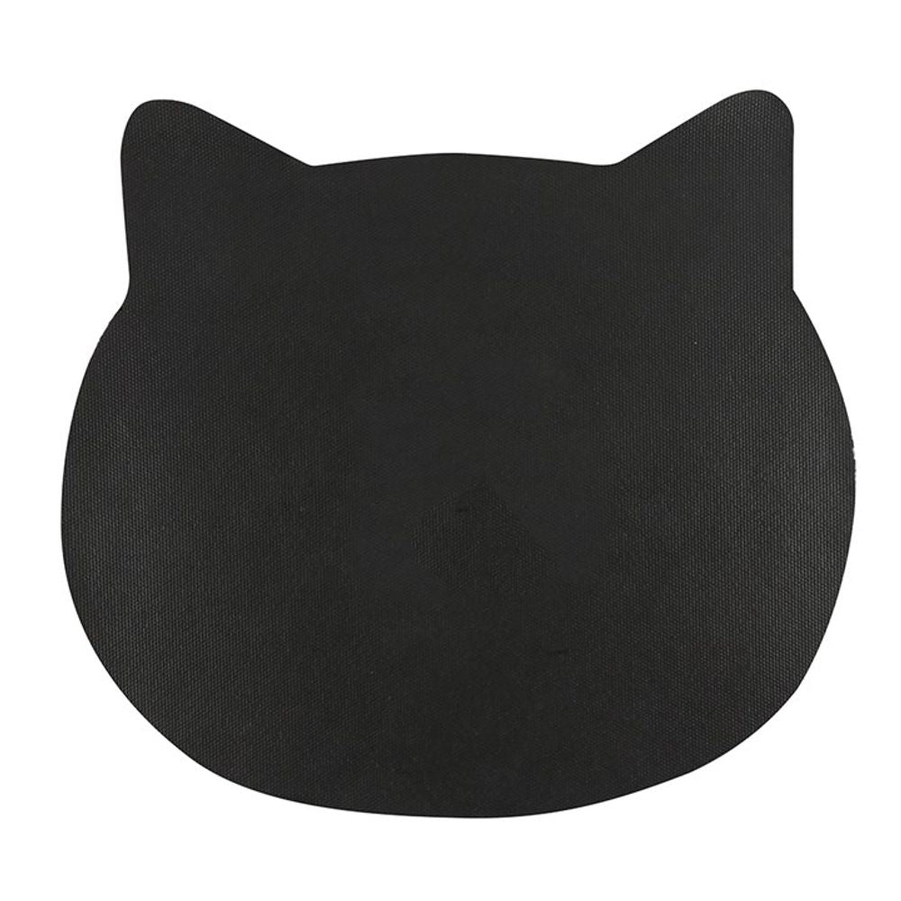 Black Cat Lady Cat Shaped Doormat