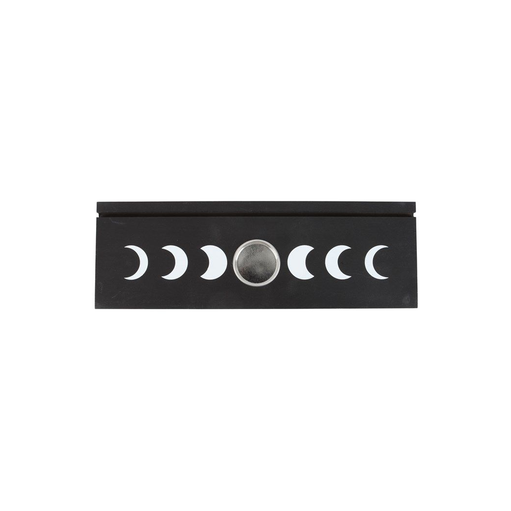 Black Moon Phase Tarot Card Stand Tealight Holder