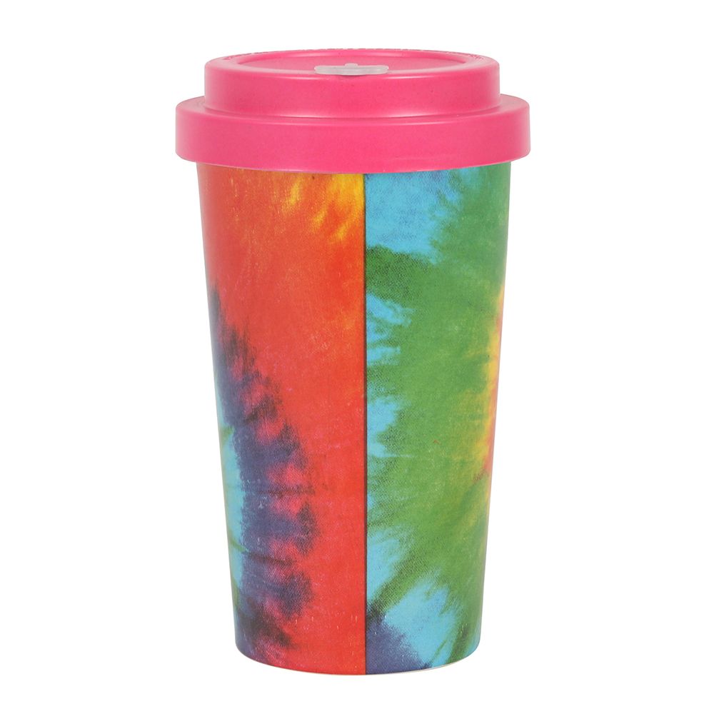 Tie Dye Mandala Bamboo Eco Travel Mug