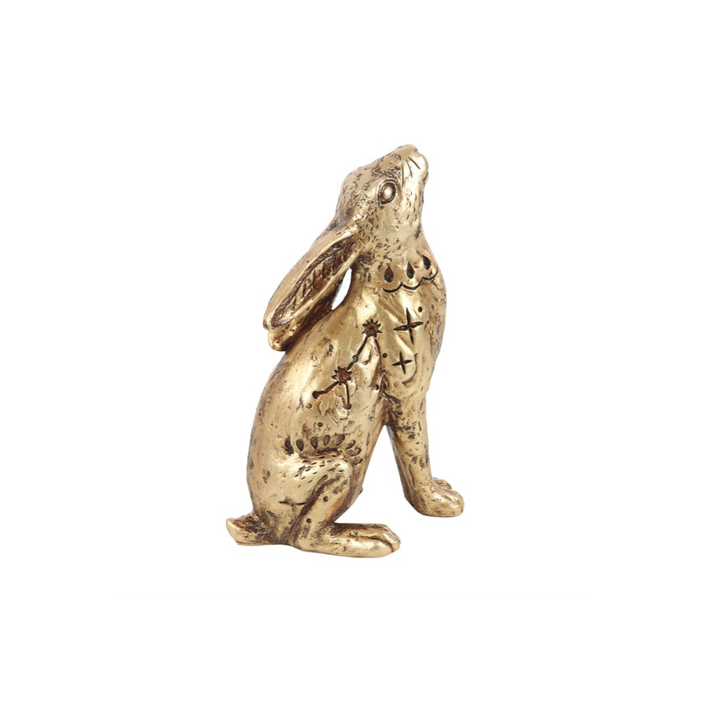 13cm Resin Midnight Hare Ornament