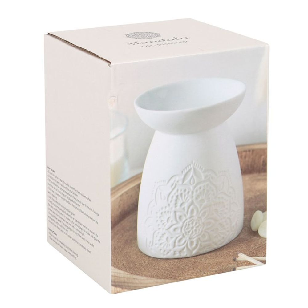 White Ceramic Mandala Oil Burner