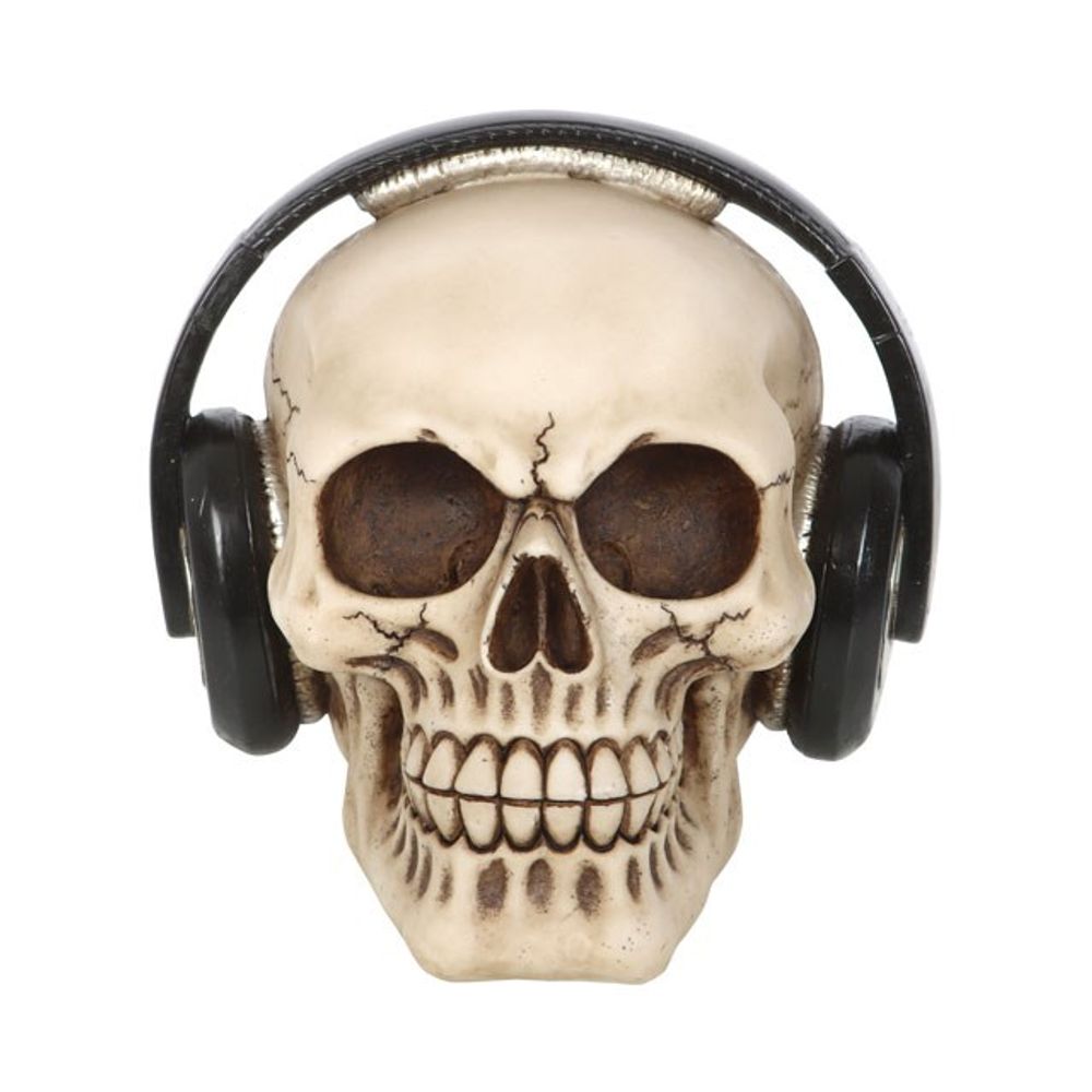 Skull Ornament with Headphones