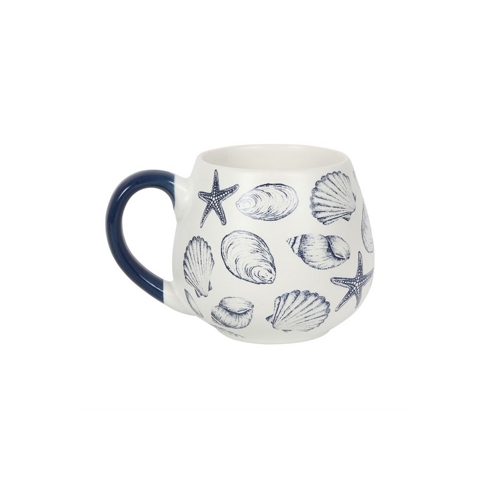 Coastal Charm Ceramic Seashell Mug